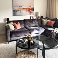 Kundenfoto: Abstrakt Orange | Horizont von Wunderbare Kunst, als ArtFrame