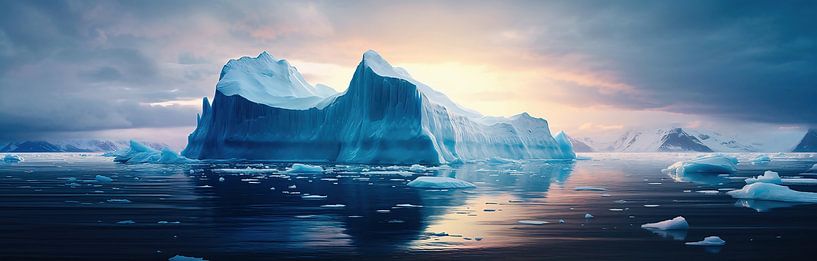 Eisberge im Morgenlicht von fernlichtsicht
