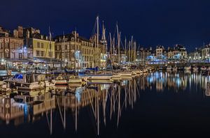 De haven van Honfleur, Normandie  van Dennisart Fotografie