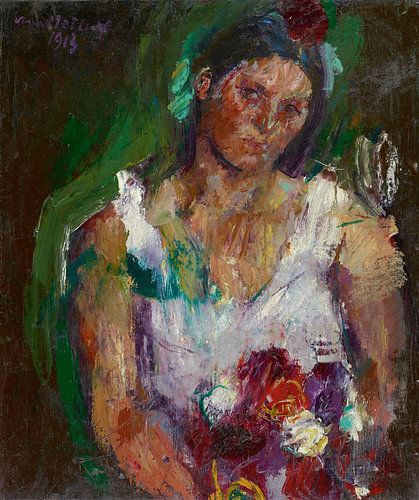 The Artist’s Wife with Flowers, Anton Kolig