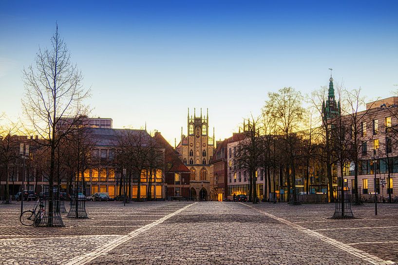 A bright morning on the Domplatz, Münster by Martijn