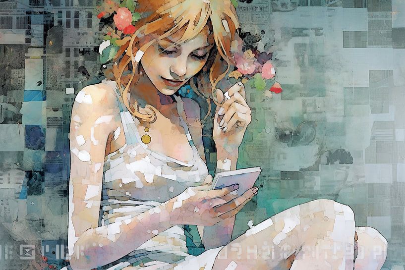 Amy | Modern Portrait Painting by ARTEO Paintings