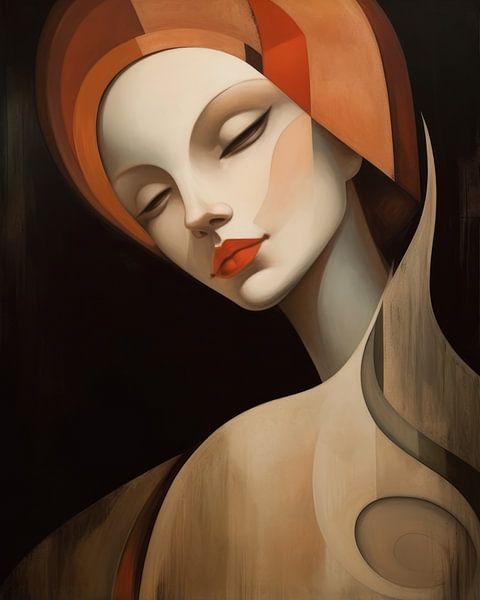 Art deco portrait by Studio Allee