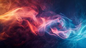 Colourful smoke on a dark background by de-nue-pic