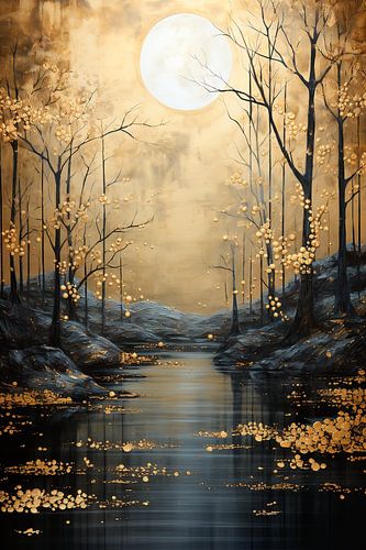 Paysage d'or sur Carla van Zomeren