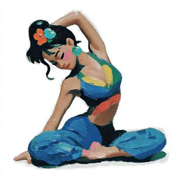 Vrouw Yoga van OMG Art