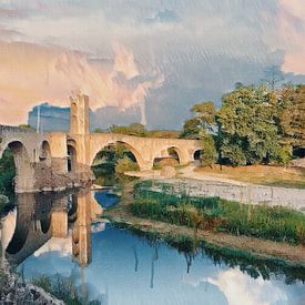 Pont de Besalú - Historische Spanische von Beautiful Company Studio Design (bcstudio)