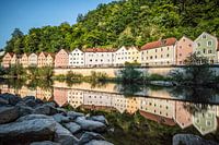 Ilzstadt Passau in spiegelbeeld