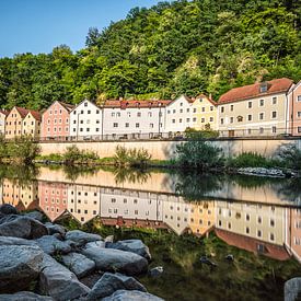 Ilzstadt Passau in the mirror image by Berthold Ambros