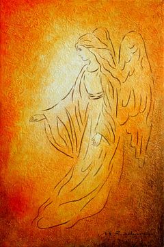 Engel van Genezing - Angel schilderijen van Marita Zacharias