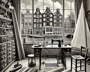 Zeilmakerij werkplaats '60 Amsterdan van Jaap Ros