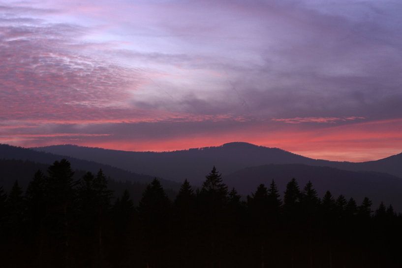 Sonnenuntergang im Bayerischen Wald von Gonnie van de Schans