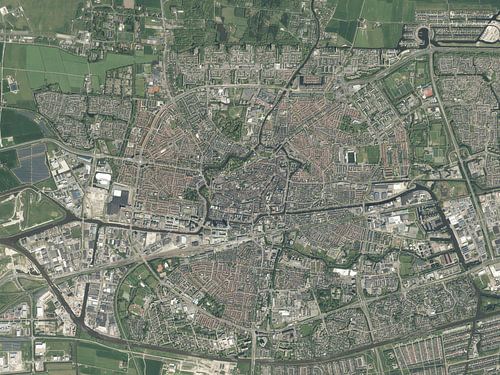 Luchtfoto van Leeuwarden