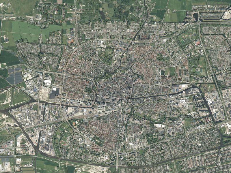 Vue aérienne de Leeuwarden par Maps Are Art
