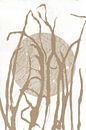 Ikigai. Sun and Grass. Abstract Zen art. Japandi style in earthy tints VII by Dina Dankers thumbnail