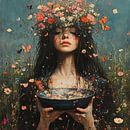Flowers and butterflies by Eye catching paintings thumbnail