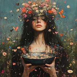 Flowers and butterflies by Eye catching paintings