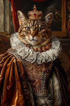 Königliche Katze von Poster Art Shop