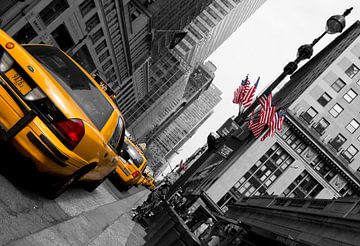 Taxi jaune New York City - Amérique (taxi jaune) sur Marcel Kerdijk
