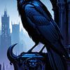 Corbeau sur une tour gothique sur Pixelbull Design