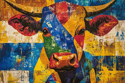 Taurus | Taurus Colourful by Eye catching paintings
