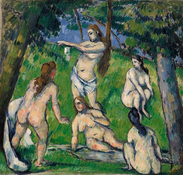 Vijf Baadsters, Paul Cézanne (ca. 1877–1878) van Atelier Liesjes