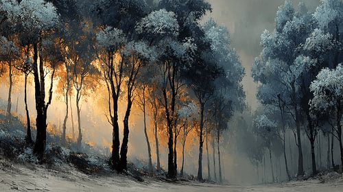 Birch Light | Gold in the Mist