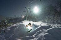 Nacht Skiën in Niseko Hokkaido Japan van Menno Boermans thumbnail