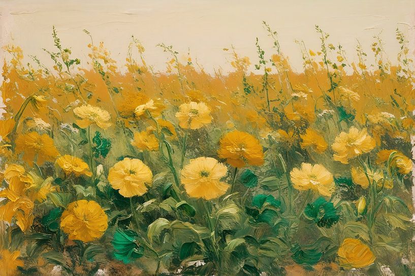 Colourful flower field with nature details by Imperial Art House