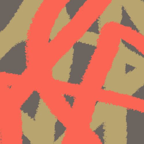 Moderne abstracte kunst. Lijnen in heldere kleuren. Rood, beige, taupe.