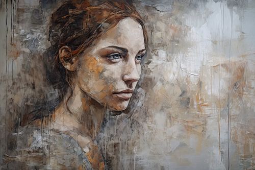 Gemälde Isabella | Industriedesign Rost und Beton