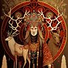 Le chaman et son cerf sur Vlindertuin-Art