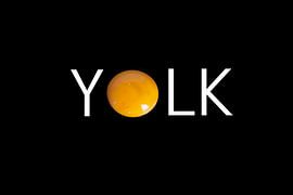 Yolk incorporated into the word Yolk by Henny Brouwers