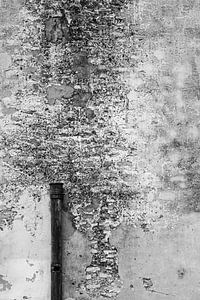 Abstraktion Mauer schwarz-weiss