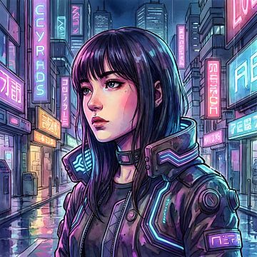 Neon Solitude : Cyberpunk City Dreamer sur Petrus Jakub
