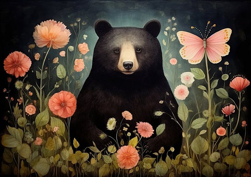 Peinture de l'ours Nature par Peinture Abstraite