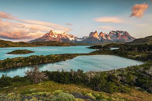 Meren in Torres del Paine van Stefan Schäfer