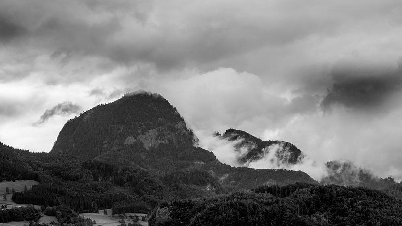 Allgäu mountains in the fog by Flatfield