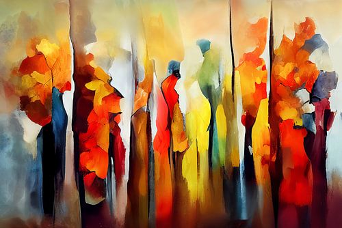Abstract in autumn colors by Bert Nijholt