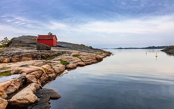 Boathouse on the Norwegian south coast by Adelheid Smitt