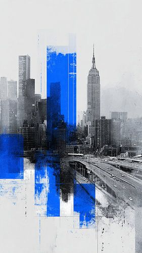 Modern City View with Empire State Building