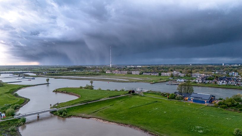 The Lek near Vianen with thunderstorms outside by Sander Goldbach