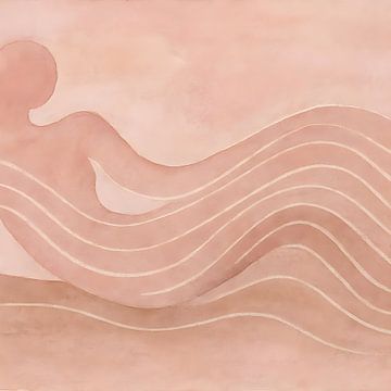 Figur mit fließenden Linien