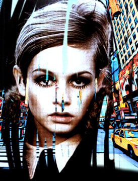 Twiggy Urban Collage Pop Art PUR von Felix von Altersheim