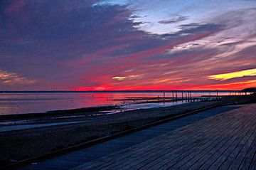 Scandinavische zomer zonsondergang in Denemarken van Silva Wischeropp