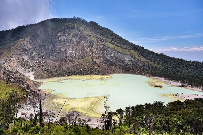 Spectacular panoramic view of Lake Kawah Putih by Frank Photos