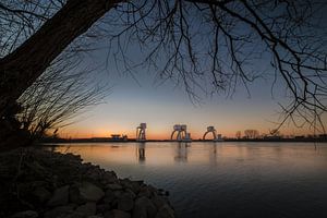 Blue hour lock weir Amerongen