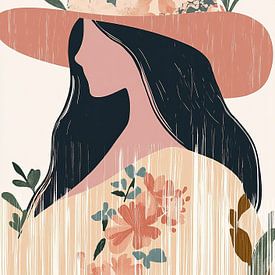 Woman with large hat by Zen and More