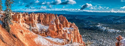 Sneeuw in Bryce Canyon, USA