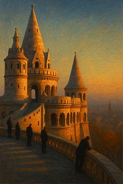 Aussicht auf das Budaer Burgviertel: Sonnenuntergangstürme und Einsamkeit von Travel Shop